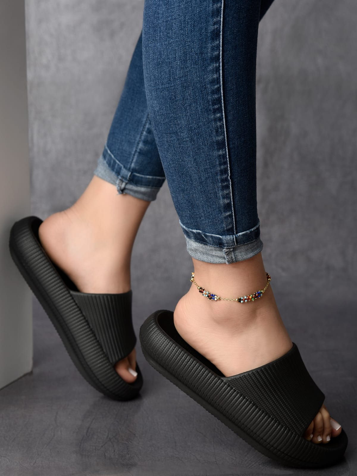 Pantuflas Negro 100% Suela Eva