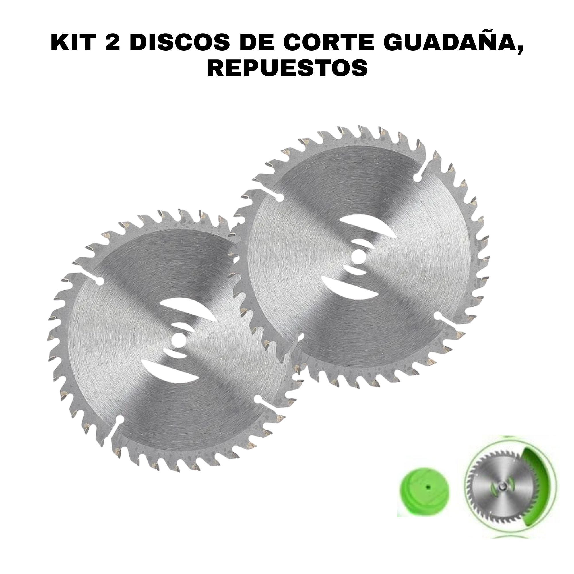 Kit 2 Discos De Corte Guadaña, Repuestos