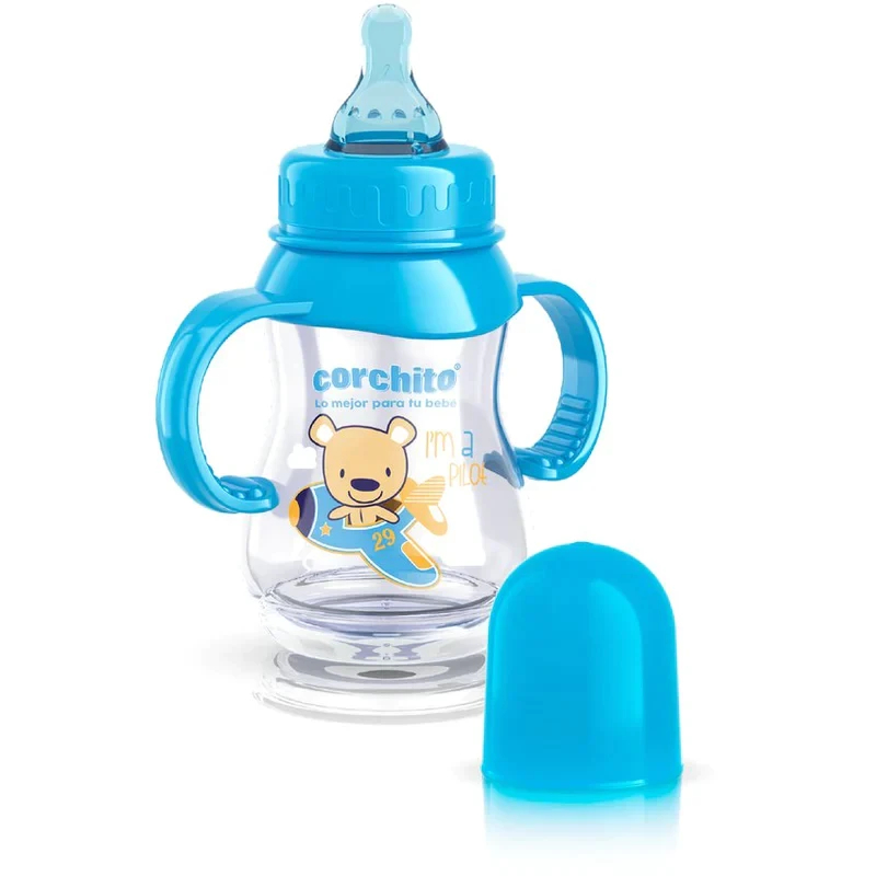 Tetero Infantil 125ML Con Chupo Y Agarra