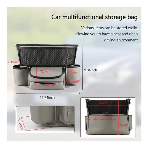 Miniatura 4 de Bolsa organizadora soporte silla auto