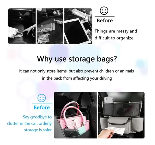 Miniatura 3 de Bolsa organizadora soporte silla auto