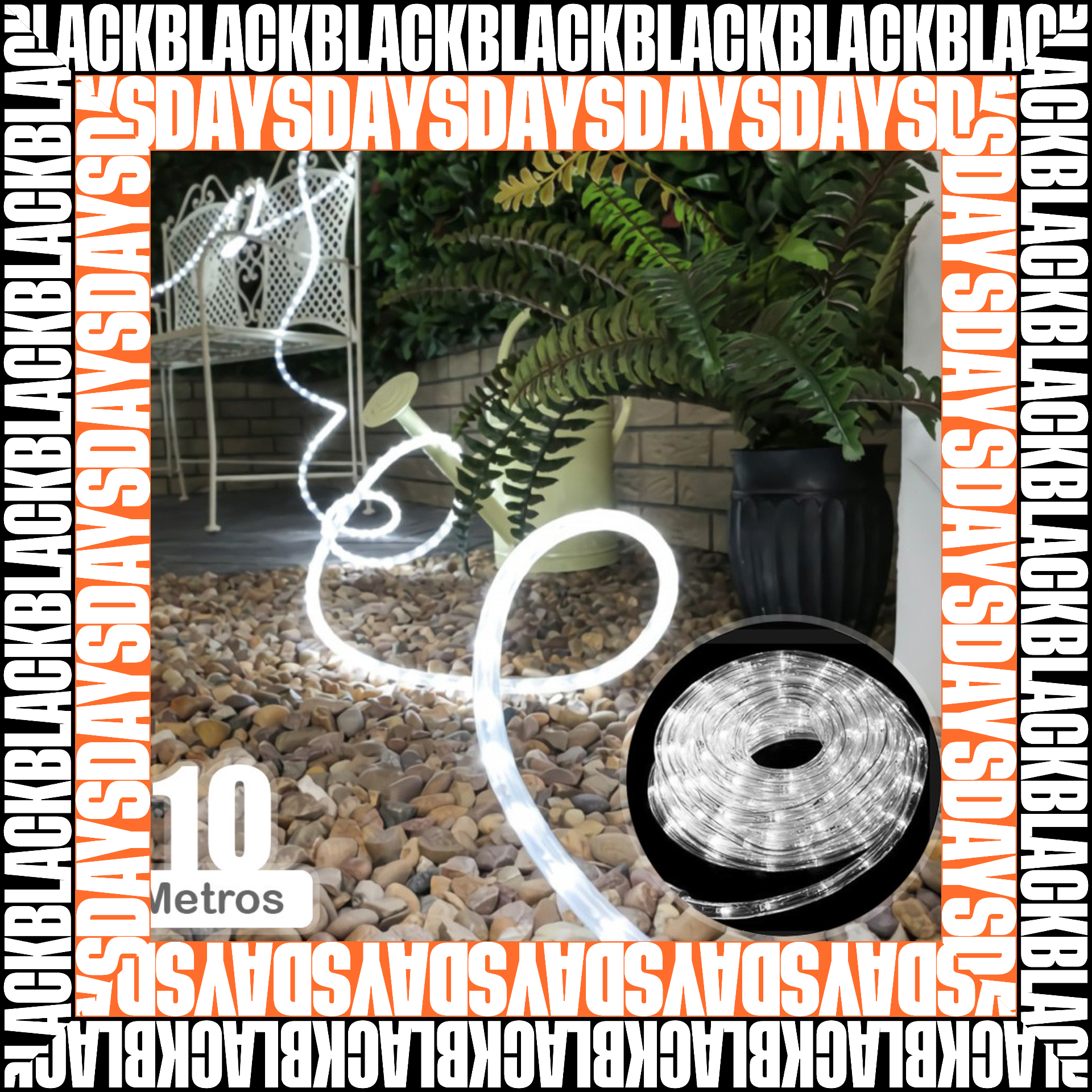 Manguera LED 10 M 3 Vías 1690 Black Days