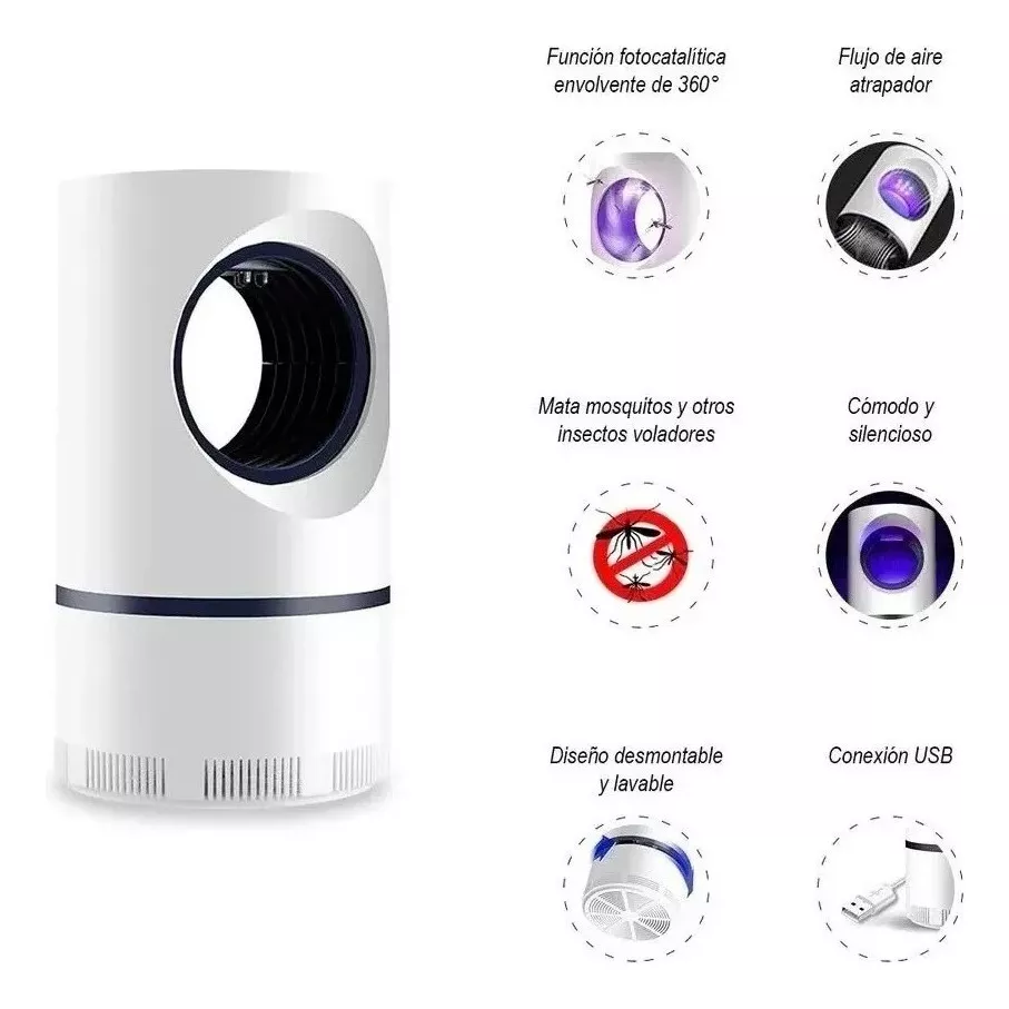 Lampara Repelente De Mosquitos Mata Zanc