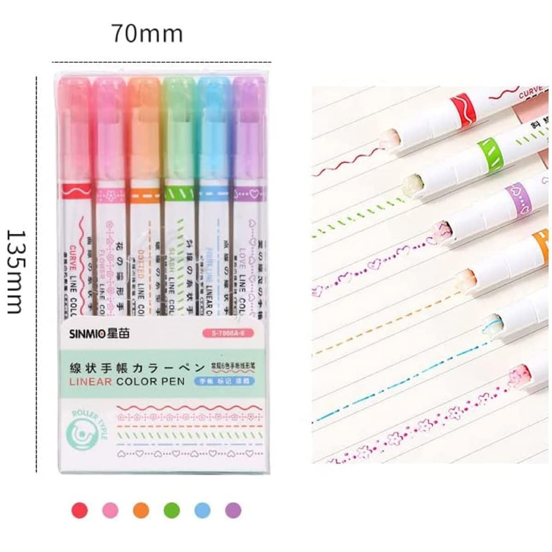 Miniatura 4 de Marcadores De Rodillo Figuras X6 Und