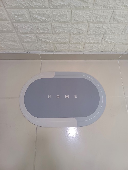 Miniatura 2 de TAPETE ABSORBENTE OVALADO 60X40CM GRIS