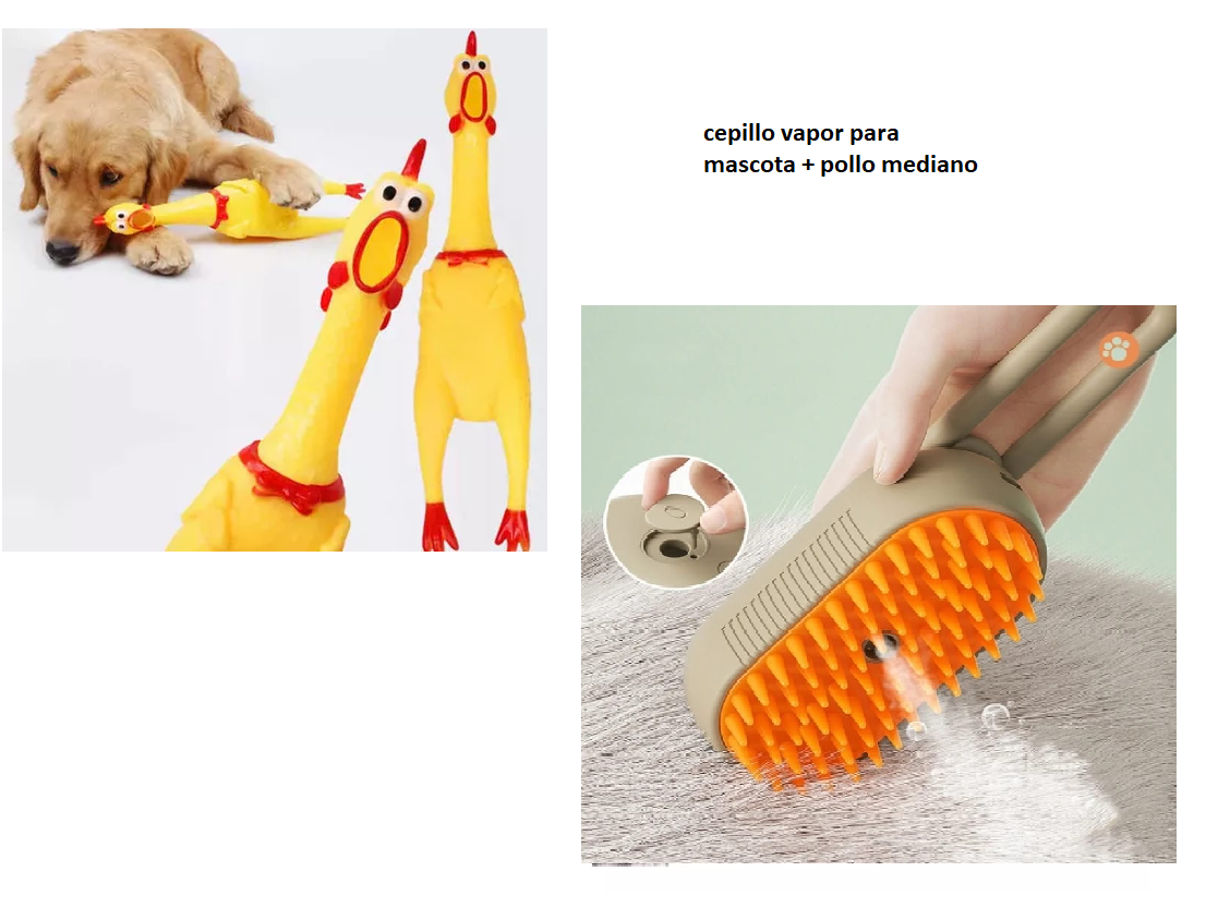 Miniatura 4 de Cepillo vapor para mascotas + pollo medi