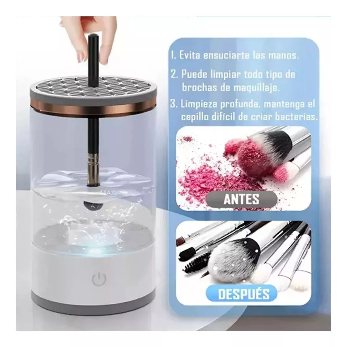 Miniatura 3 de Limpiador Eléctrico Brochas Maquillaje
