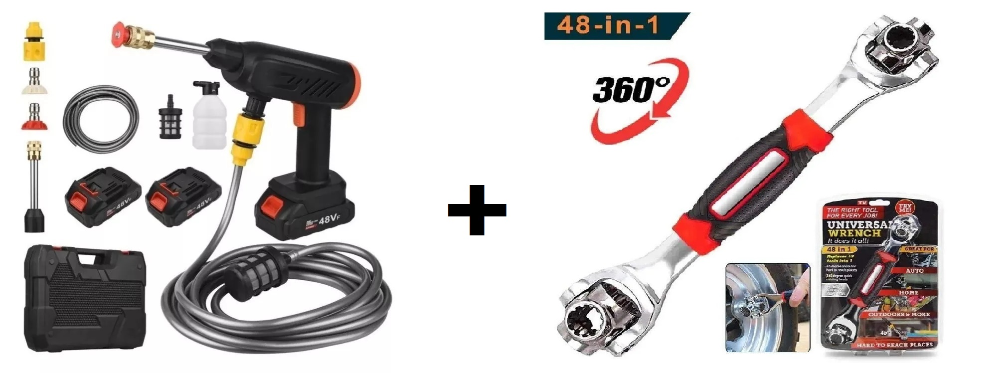 Miniatura 5 de Llave Universal 48 + Hidrolavadora 2 Bat