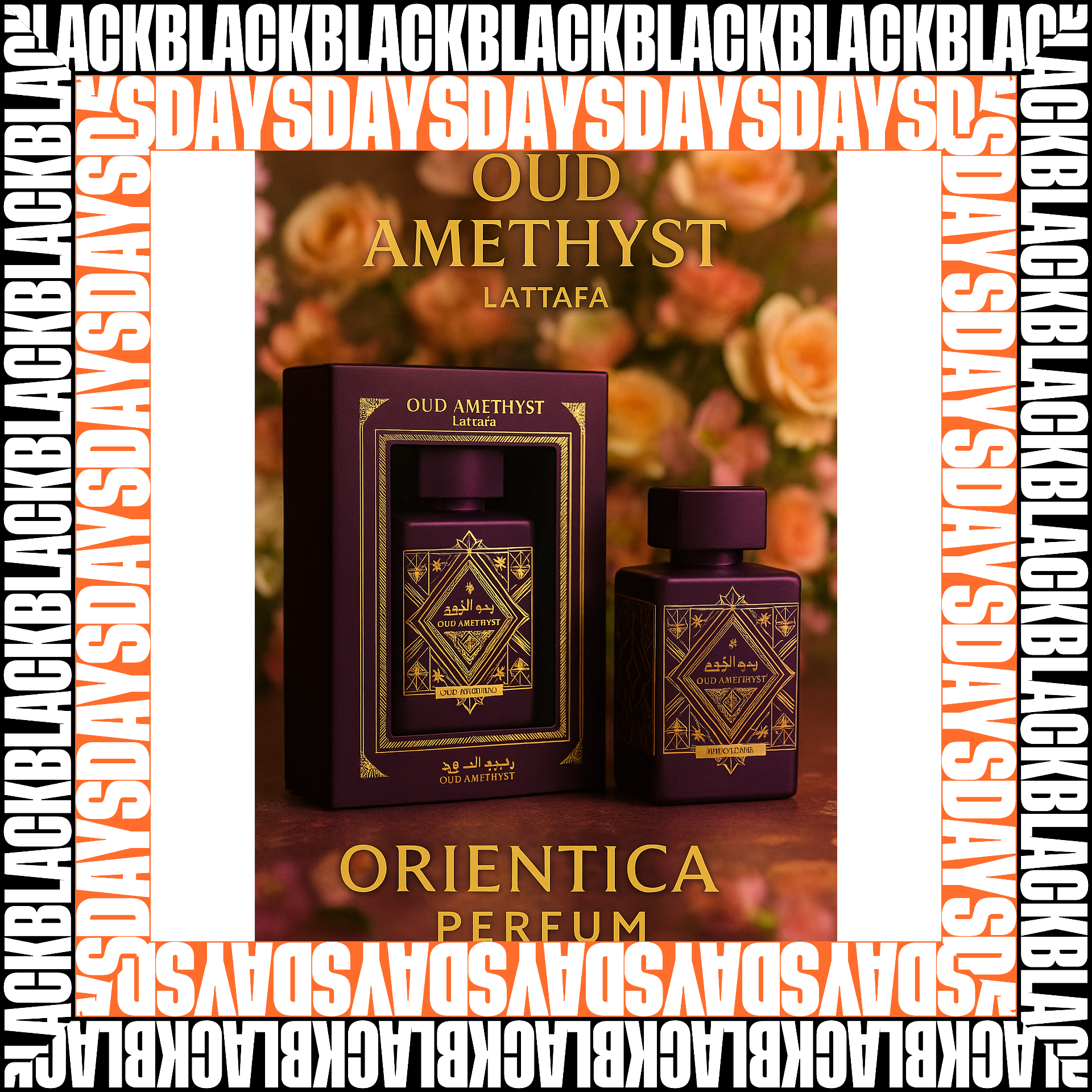OUD AMETHYST LATTAFA CAJA BLACK DAYS