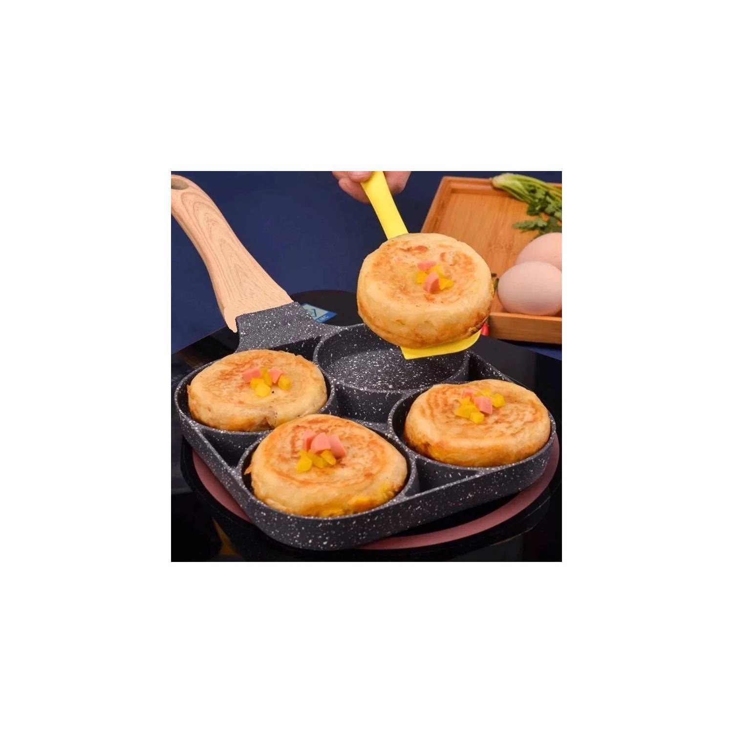 Miniatura 4 de Sarten 4 Puestos Antiadherente