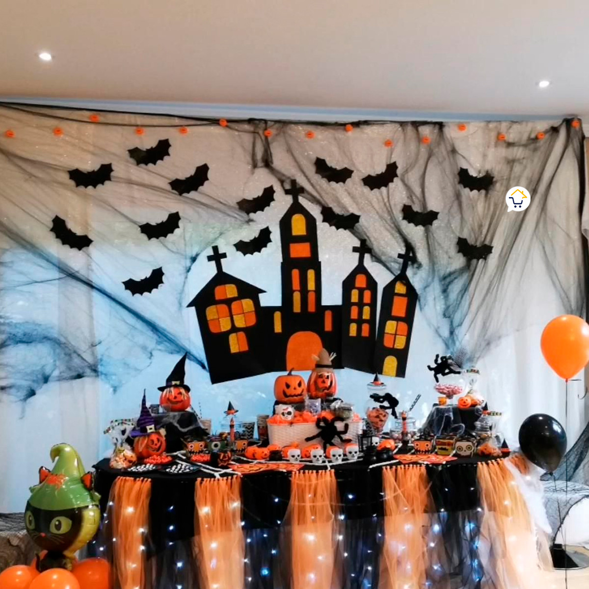 Telaraña Decorativa X6 Arañas 4016