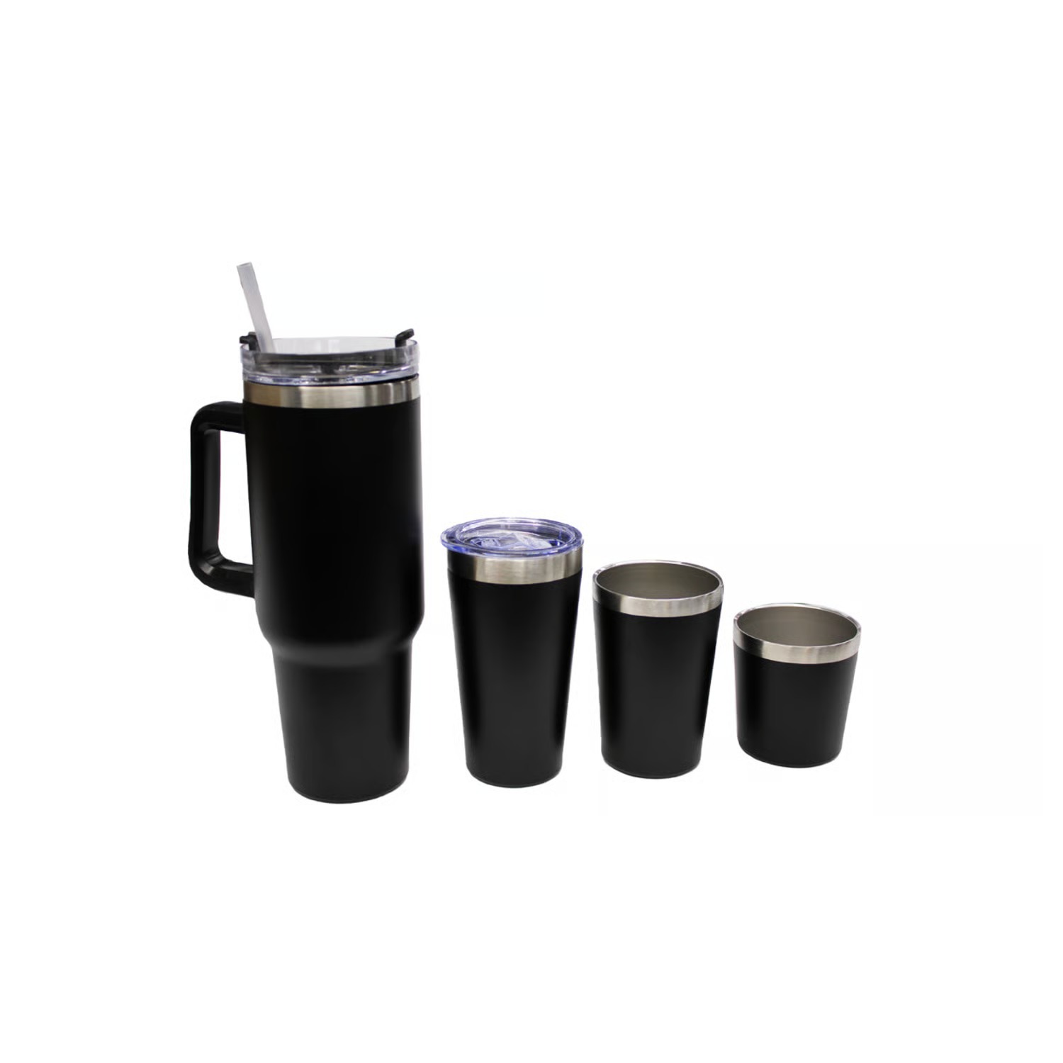 Vaso Termo Stan Negro X 4 Acero Inoxidab