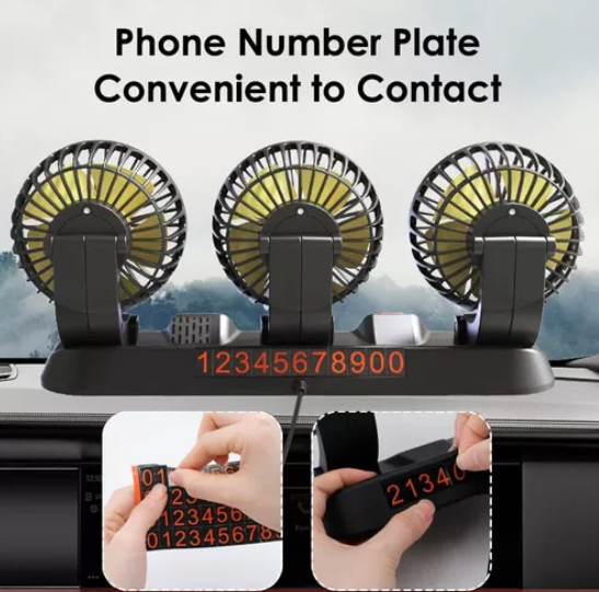 Miniatura 2 de Ventilador Para Auto De 3 Cabezas