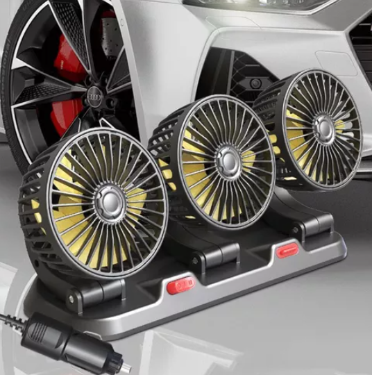 Ventilador Para Auto De 3 Cabezas