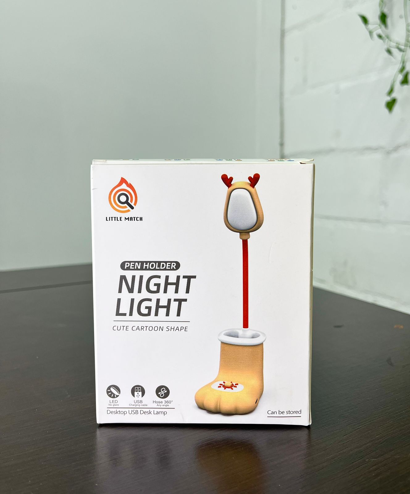 Lampara de bota porta lapices