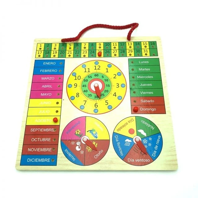 Miniatura 2 de Reloj y calendario didactico
