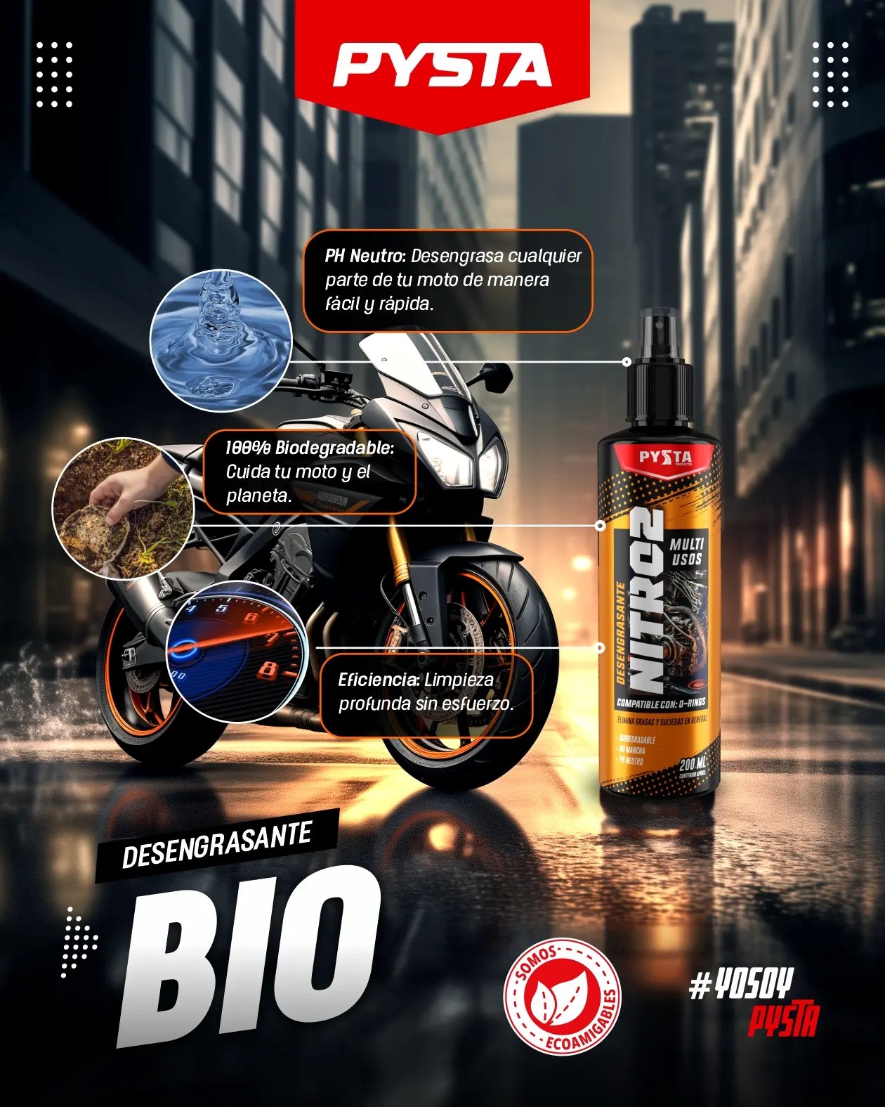 Desengrasante Nitro Pysta Moto