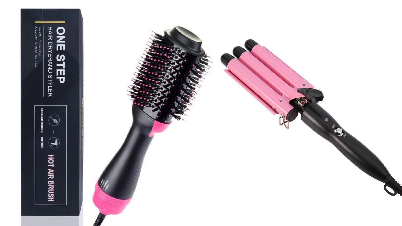 Cepillo Secador + Pinza Rizadora 3 Tubos