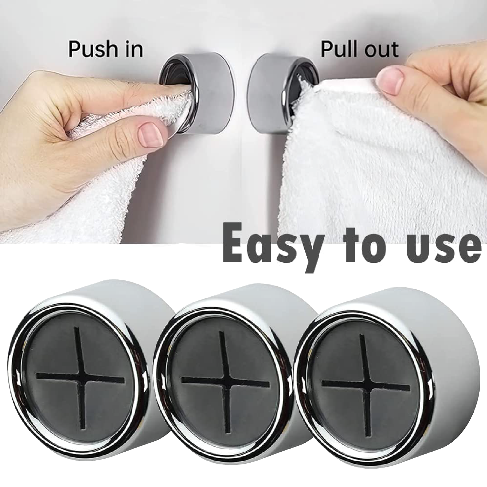 Miniatura 6 de Toallero Gancho Adhesivo Baños Cocina X3