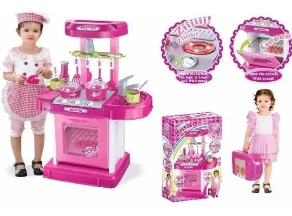 Miniatura 3 de Cocina Infantil Maletin Princesas Niñas