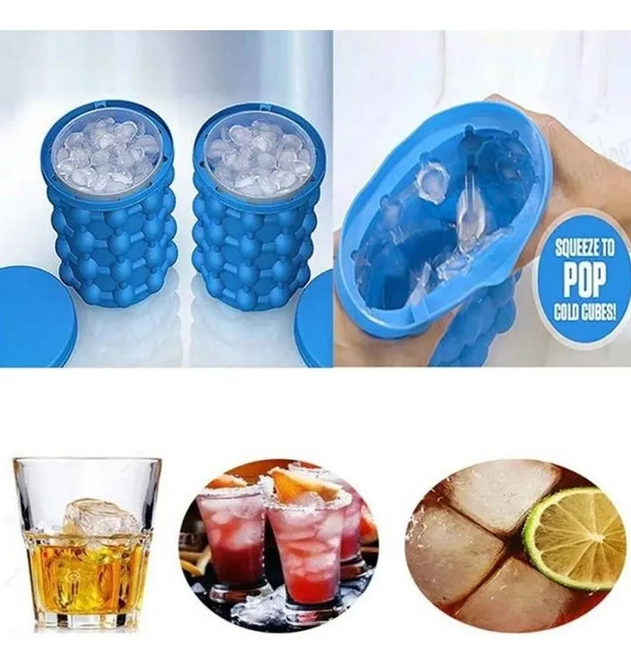 Mini Hielera Cubos De Hielo En Silicona