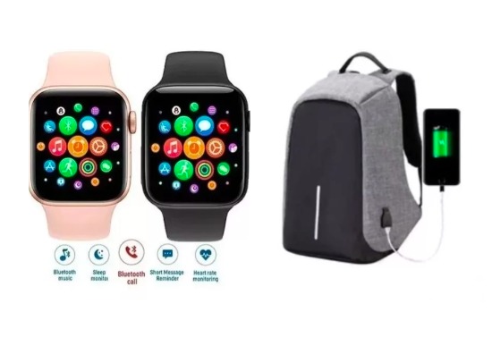 Miniatura 5 de COMBO SMARTWATCH T500 + MORRAL ANTIRROBO