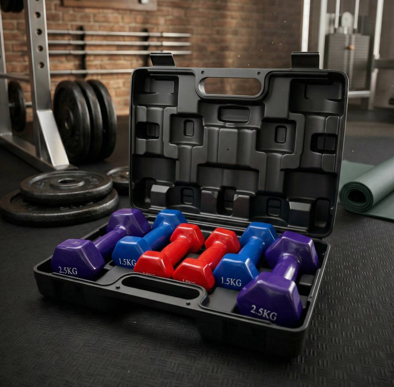 SET DE PESAS CON MALETIN