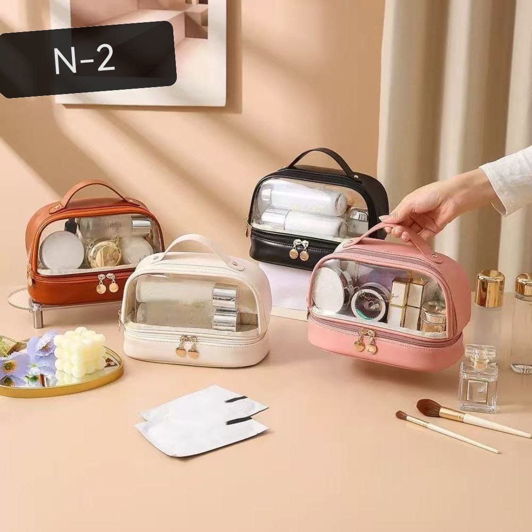 BOLSA TRANSPARENTE COSMETIQUERA 23X16 CM