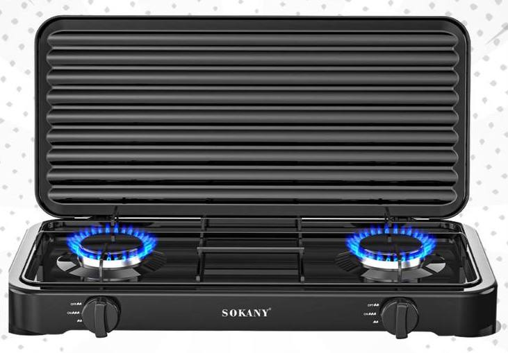 COCINA A GAS DE 2 HORNILLAS SOKANY