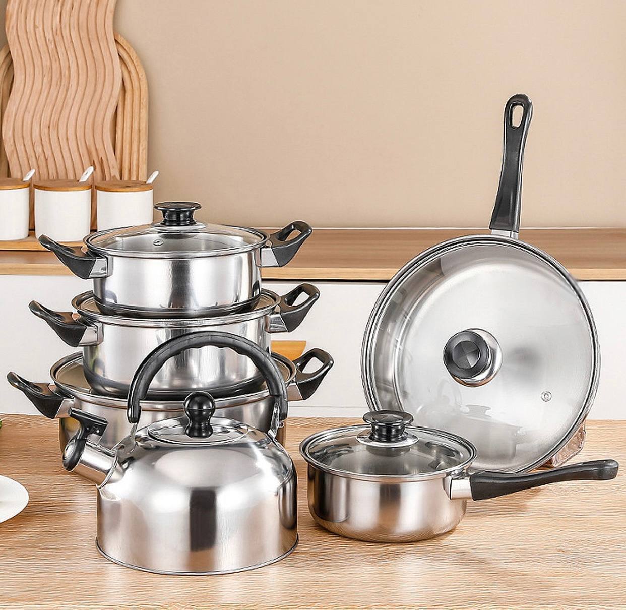 JUEGO DE OLLAS DE 12 PIEZAS