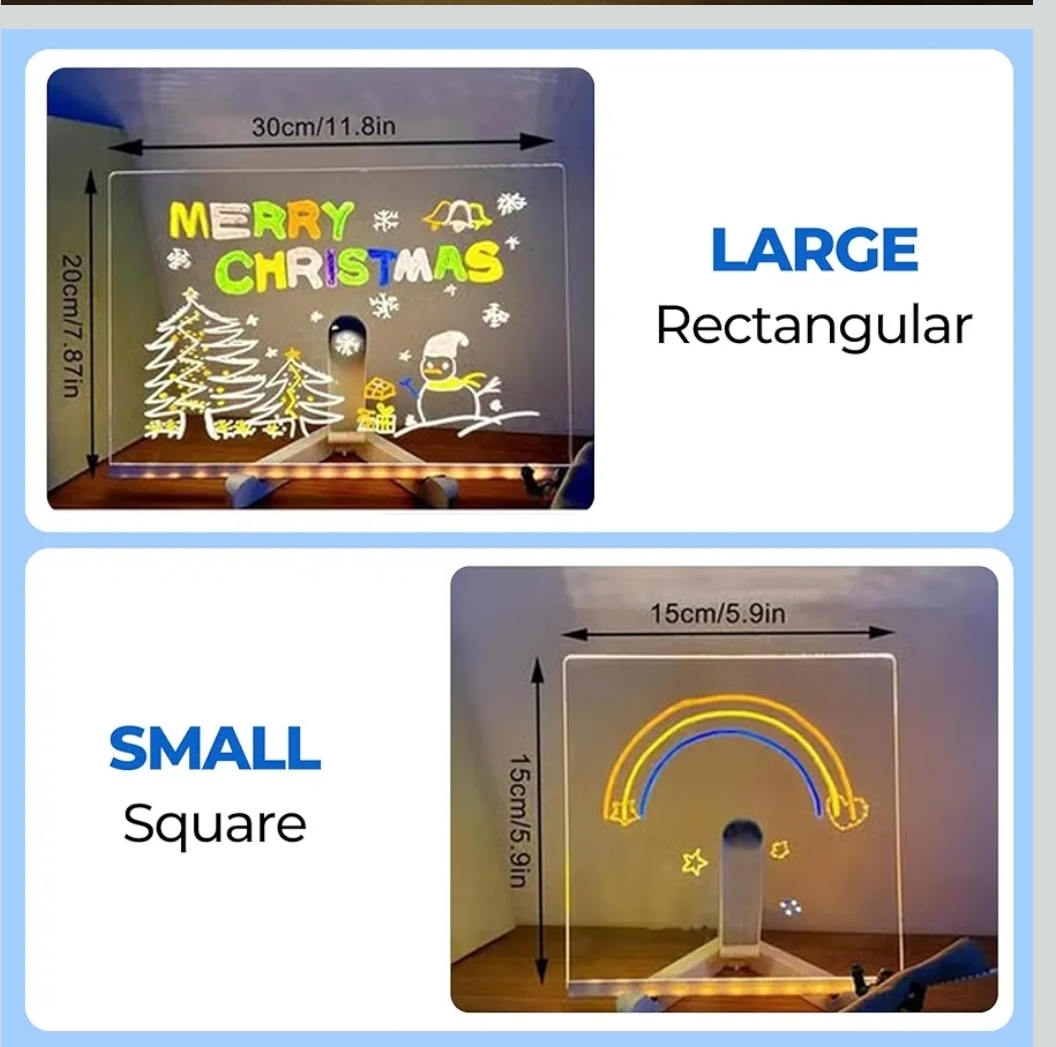 Tablero pizarra de escritura Led