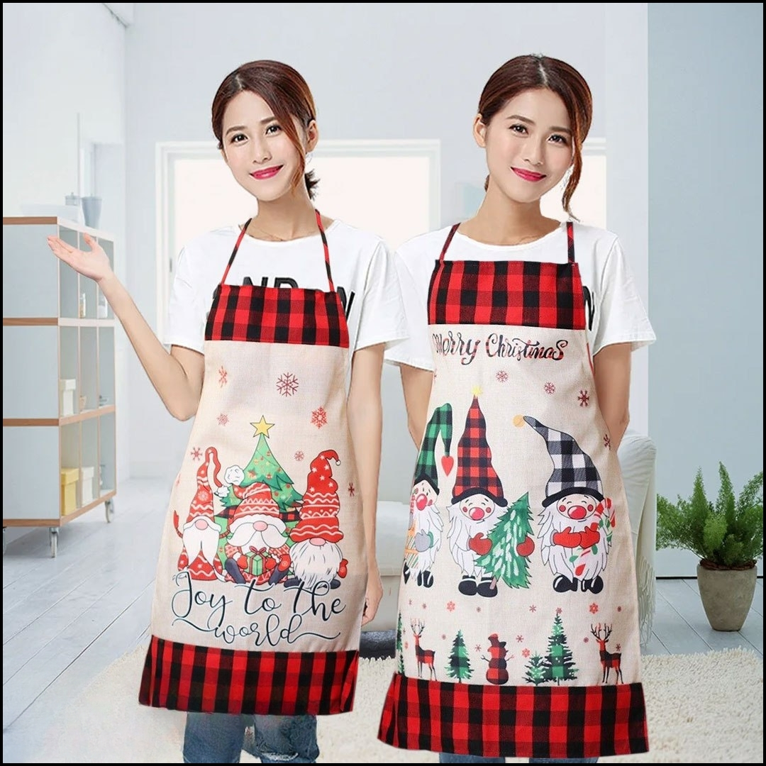 Delantal con diseños navideños