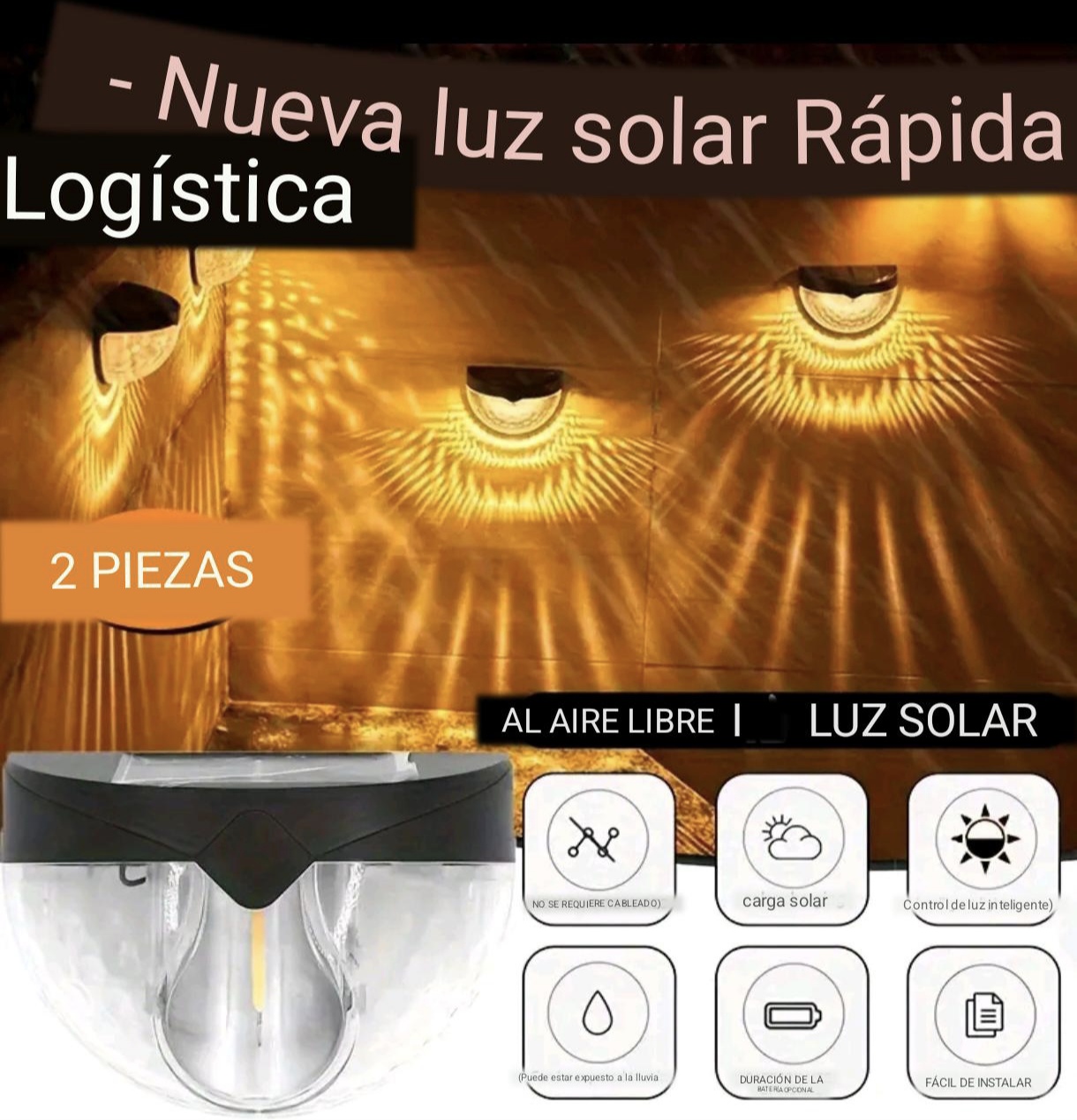 Miniatura 4 de APLIQUE SOLAR LAMPARA X2