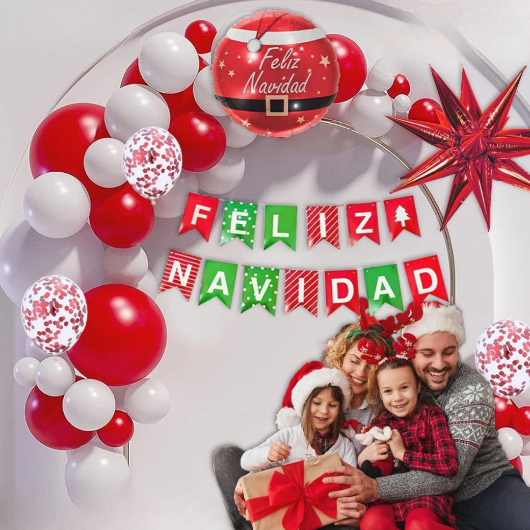 Decoracion navideña set globos 53 pcs