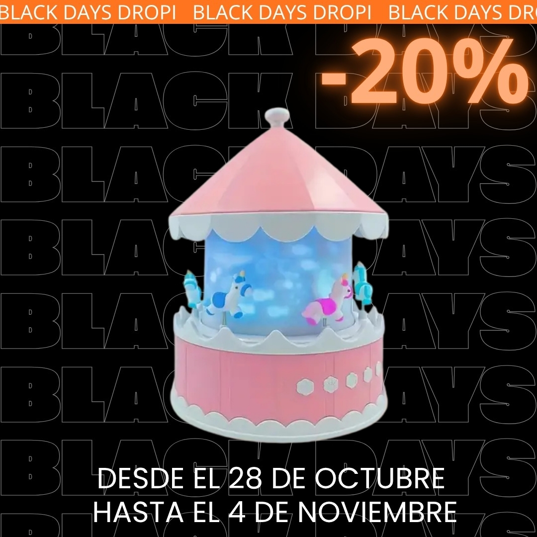 Carrusel musical proyector luz