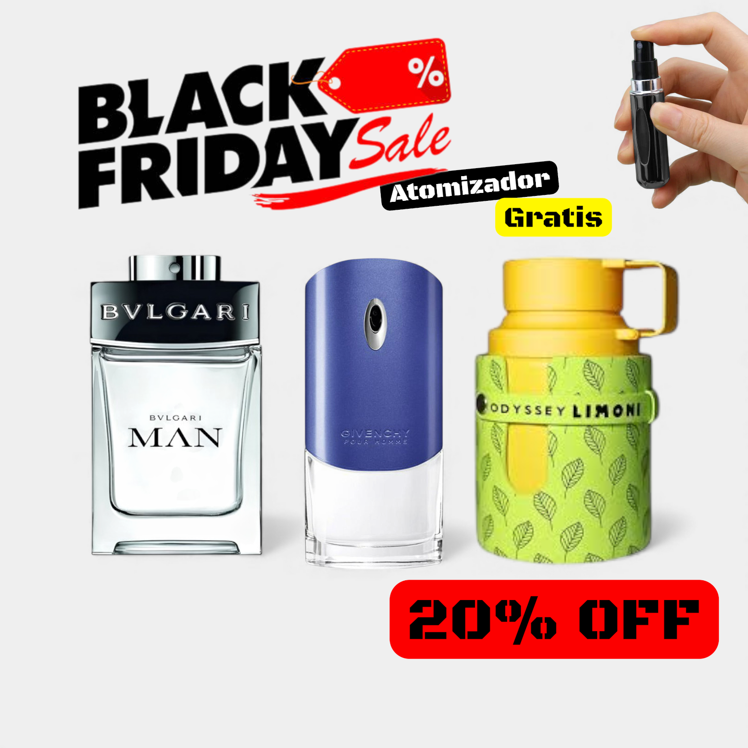 Miniatura 2 de BvlgariMan+Givenchy+OdysseyLimoni+REGALO - CALIDAD 1.1: 4 A 6 HORAS