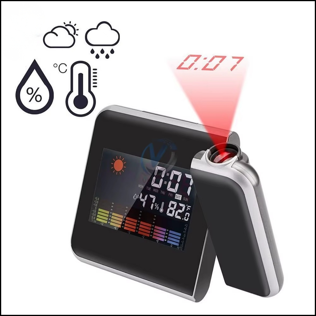 Reloj despertador proyección digital