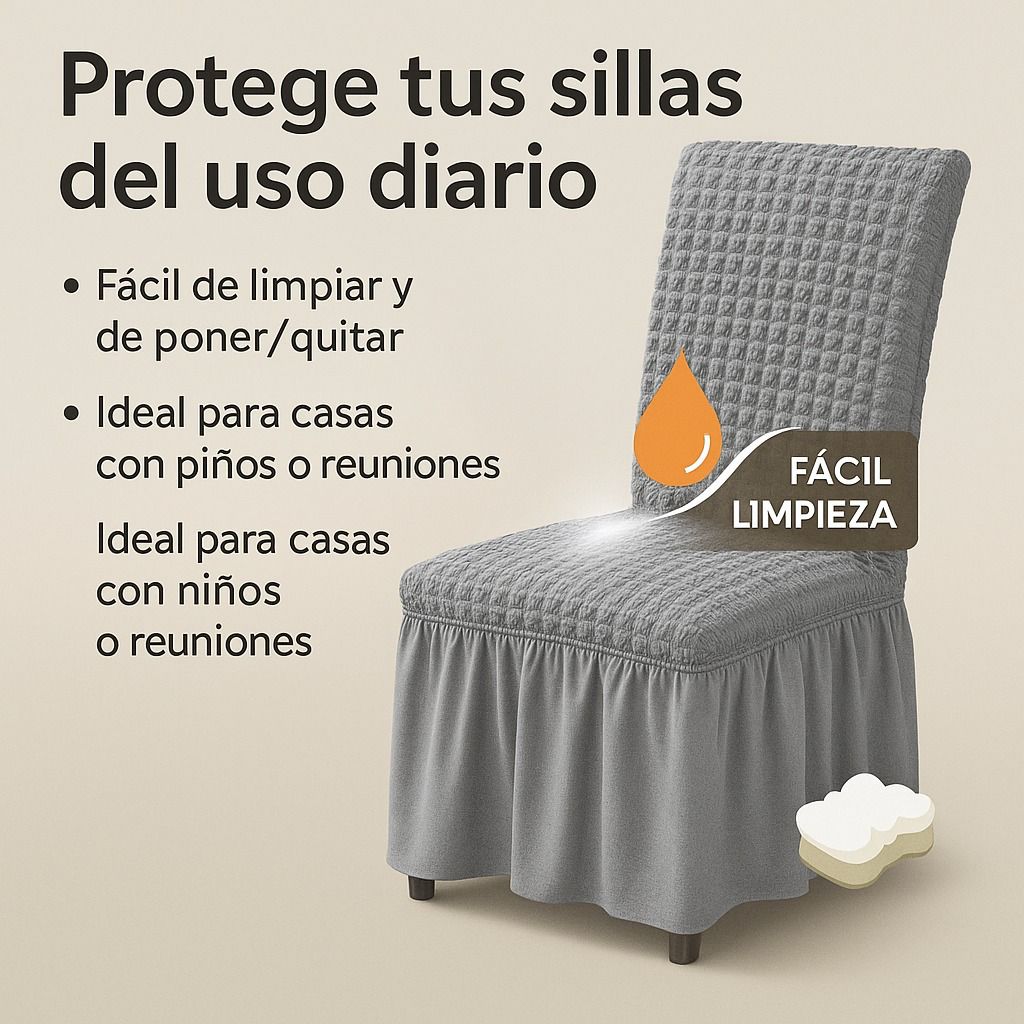 Combo Forro Para Silla Largo X 6 Und