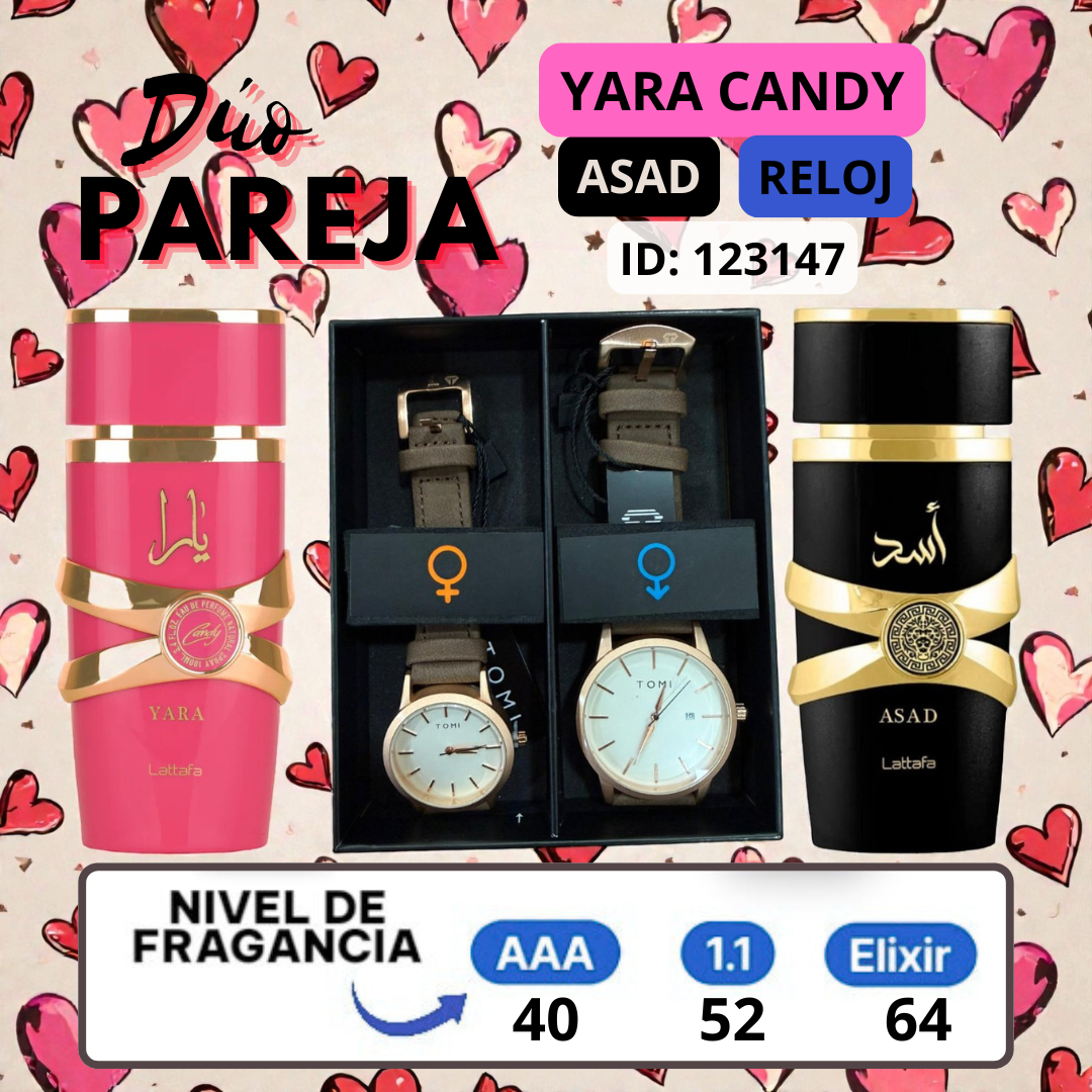 Vista 4 de Dúo Pareja YACANDY+ ASAD +RELOJES - CALIDAD: NORMAL