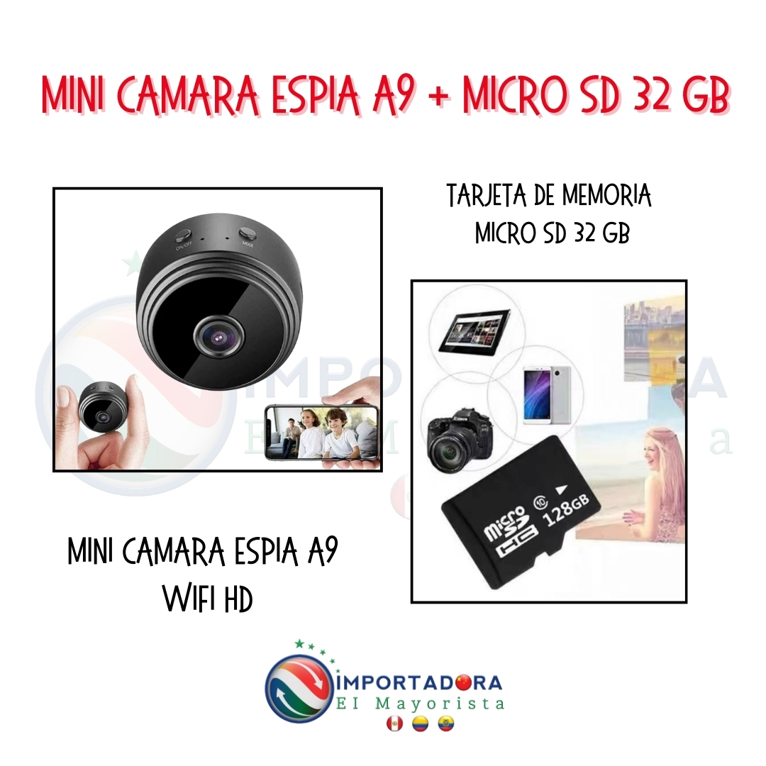 Mini camara espia A9 con Micro SD 32 Gb
