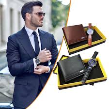 Set x2 hombre billetera y reloj