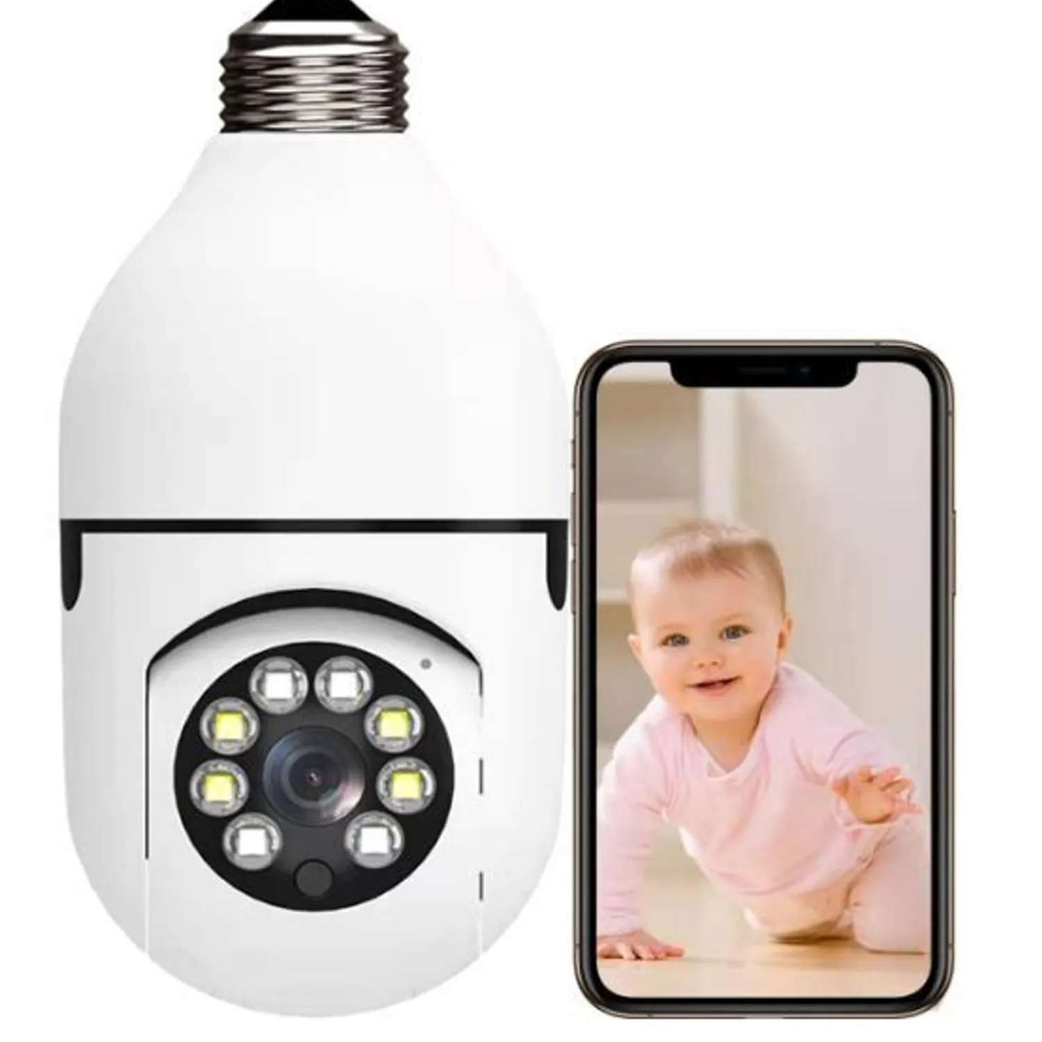 Camara wifi tipo bombillo foco