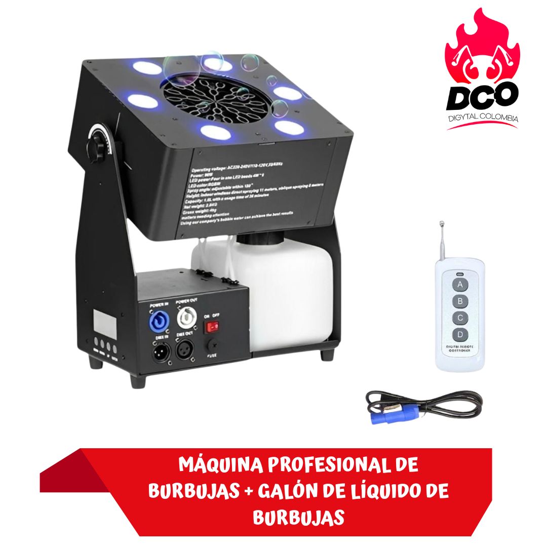 MAQUINA BURBUJAS PROFESIONAL+GALON JABON