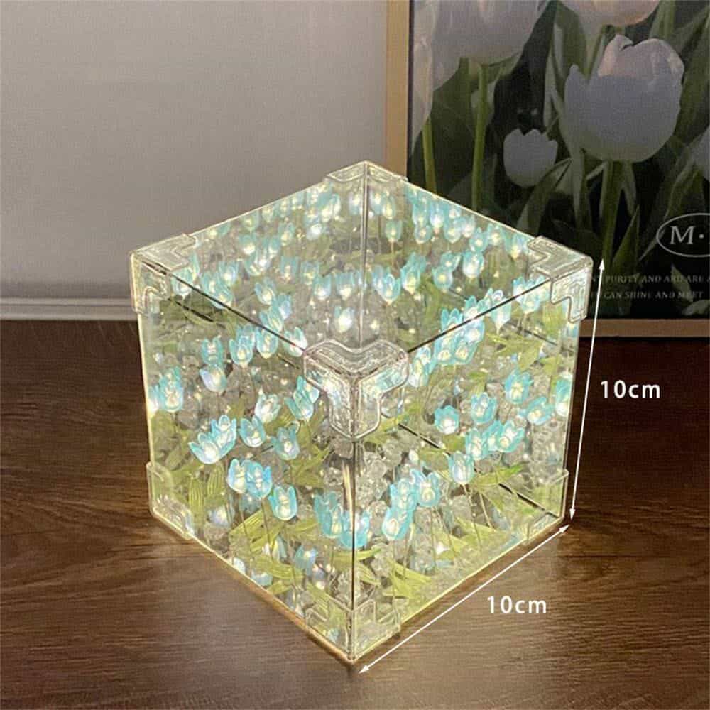 Miniatura 2 de LÁMPARA EN CUBO DE TULIPANES - COLOR: CELESTE