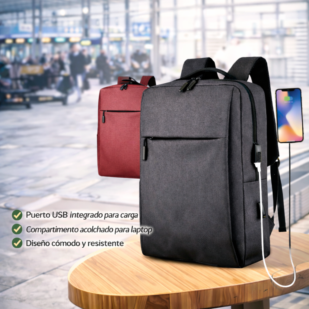 MOCHILA PARA LAPTOP CON PUERTO USB
