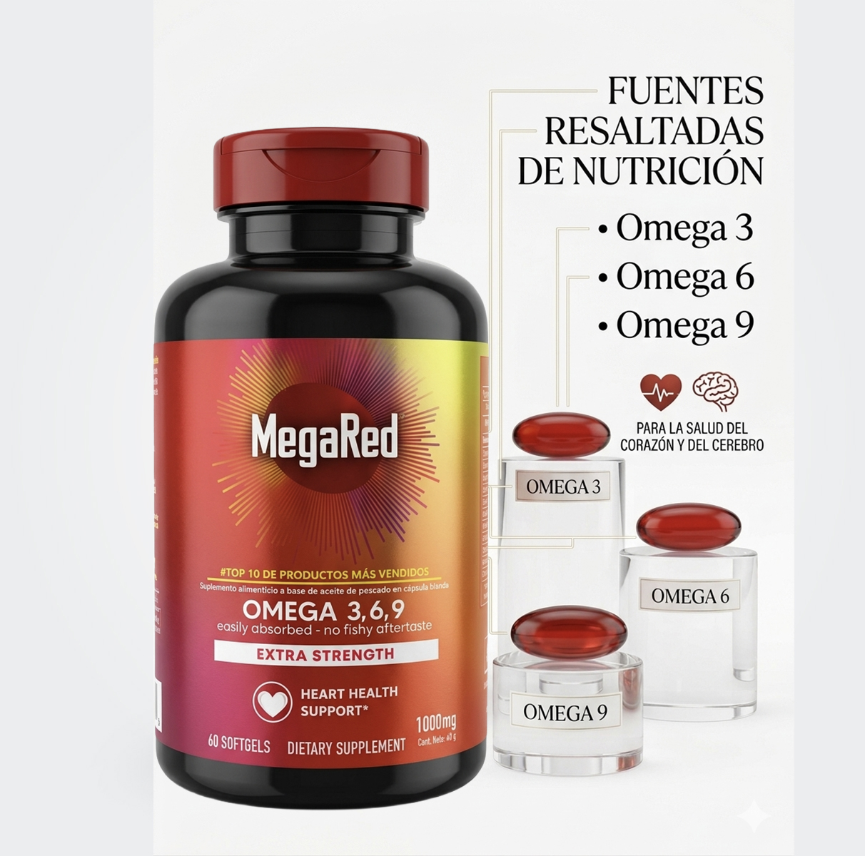 Vista 3 de MegaRed Omega 3-6-9 E