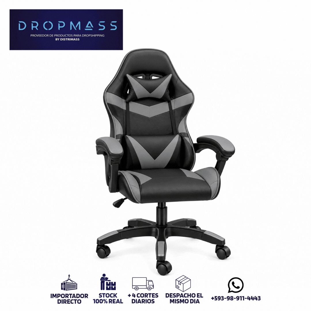 SILLA GAMER GRIS/NEGRO