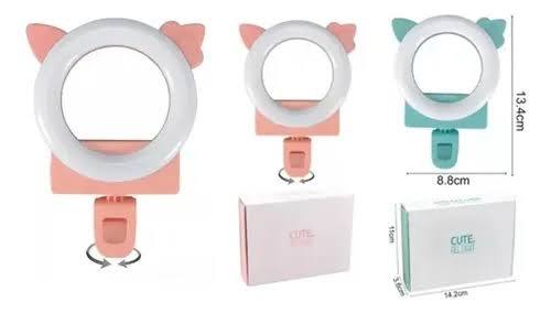 Mini aro de luz LED portátil para celula