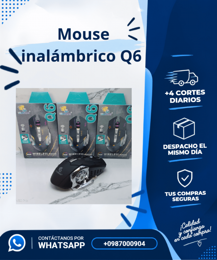 Mouse Inalámbrico Yelandar Q6
