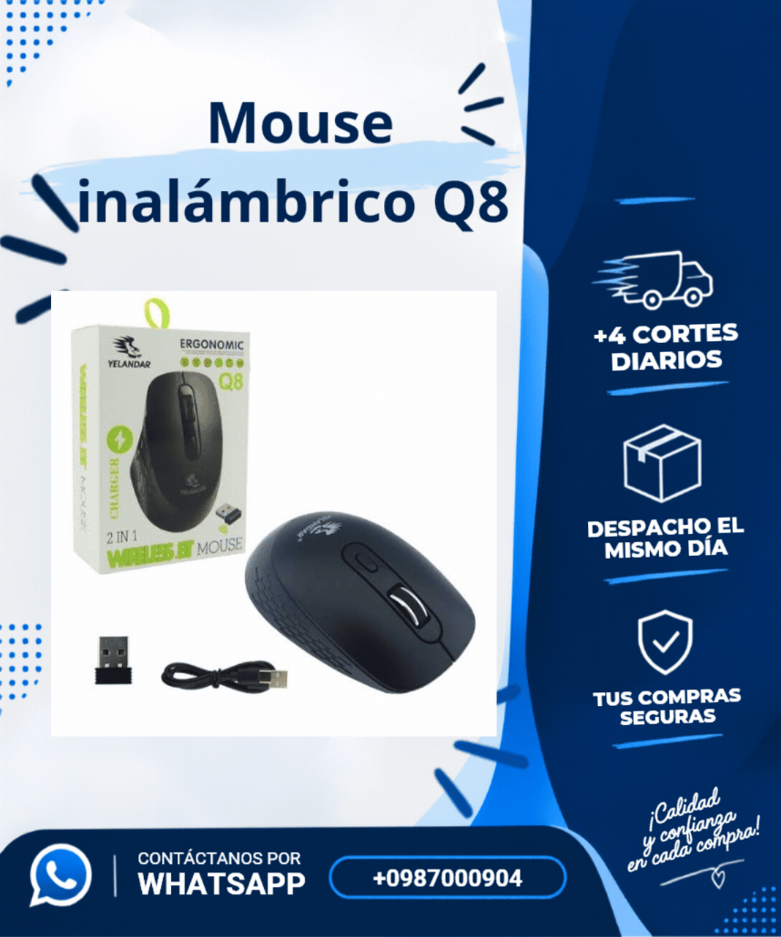 Mouse Yelandar Inalambrico Q8